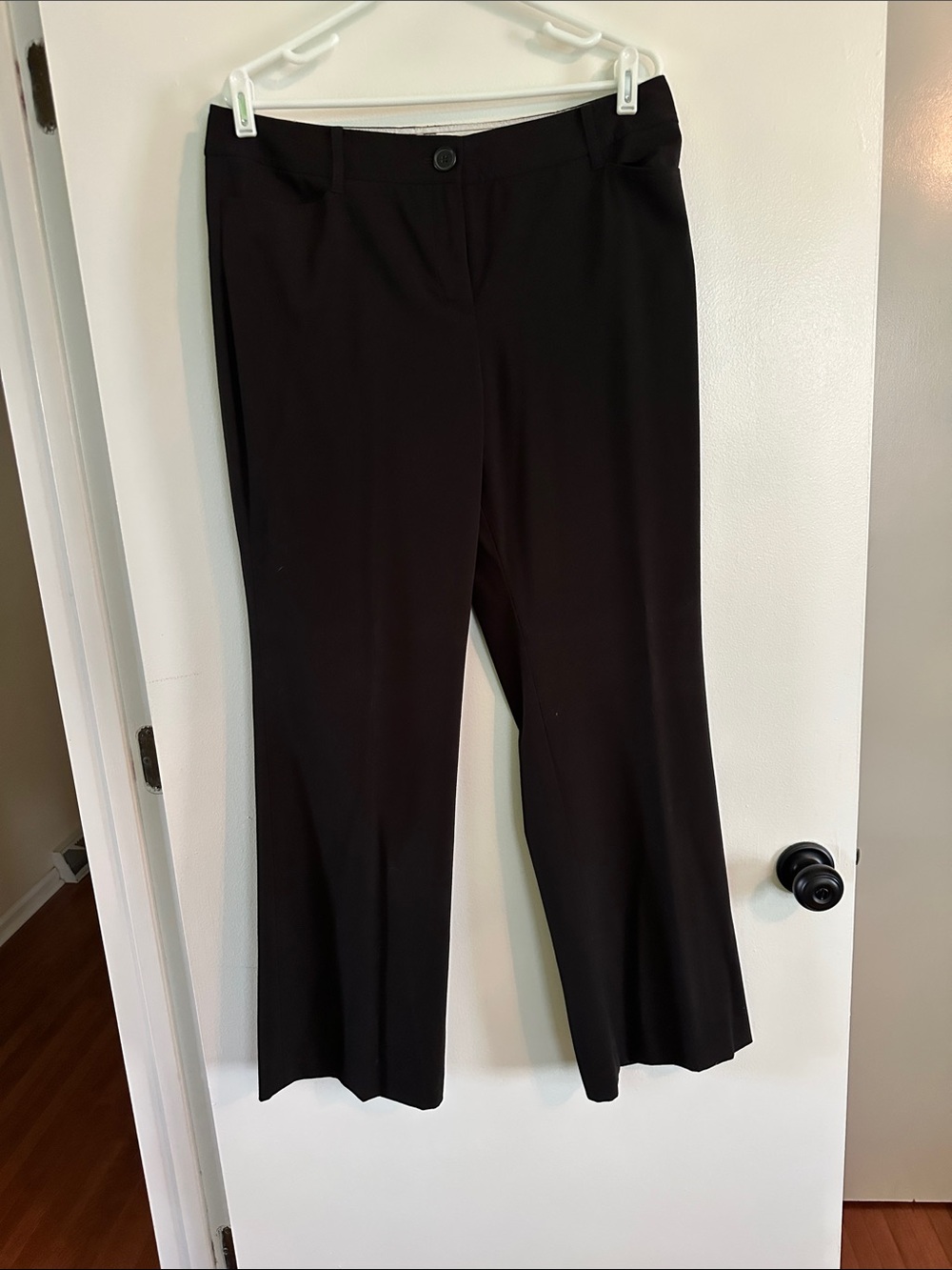Ann Taylor Black Straight-Leg Dress Trousers